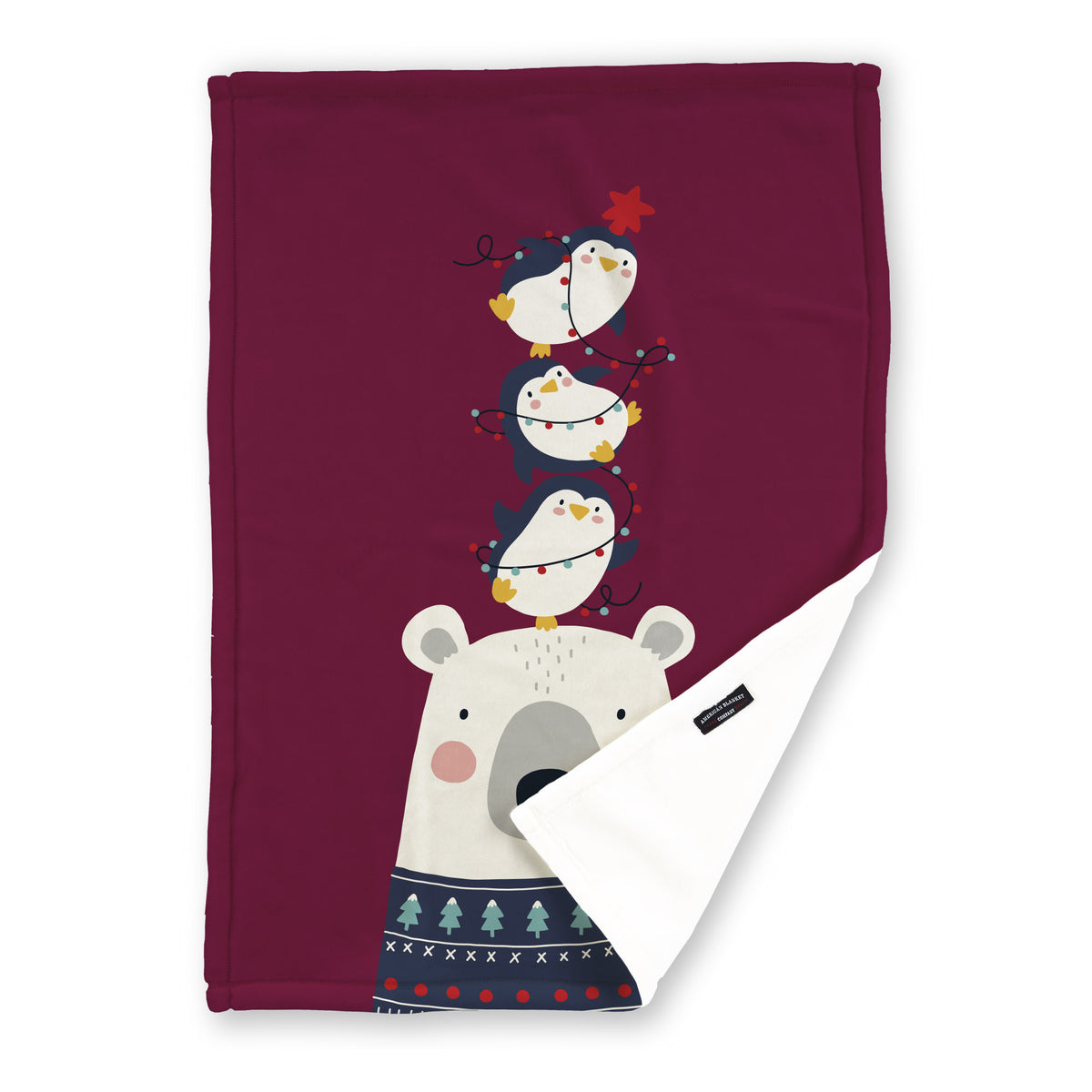 Winter Critters Printed Holiday Throws | Luster Loft