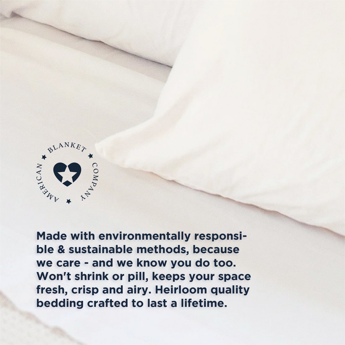 100% Cotton Sheets Made In USA - American Blanket Company - infographic