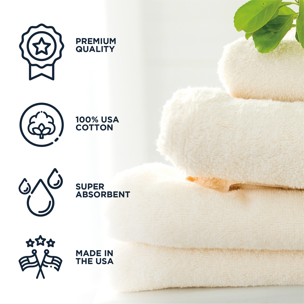 100% Cotton Bath Towels