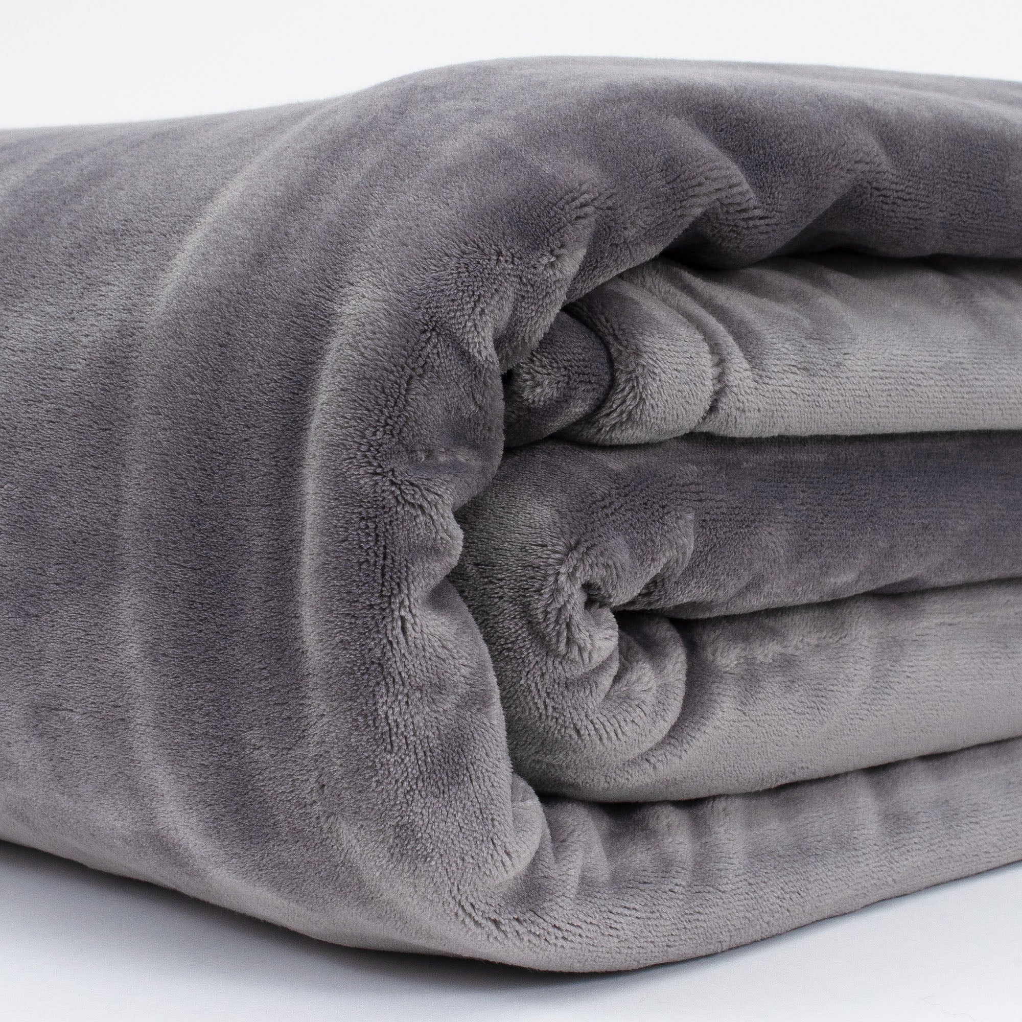 Charcoal Gray Solid Fleece Fabric