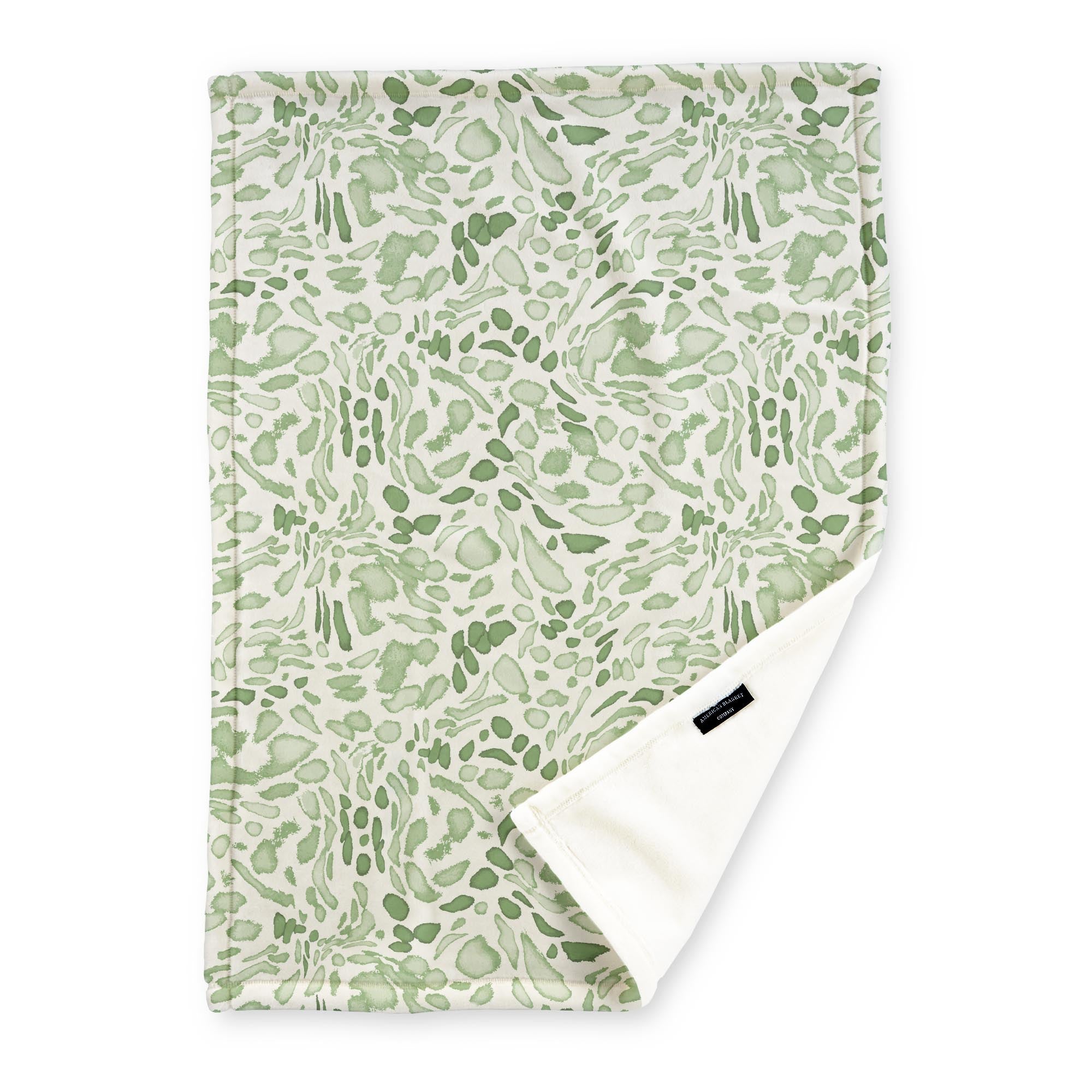 Green fleece best sale throw blanket