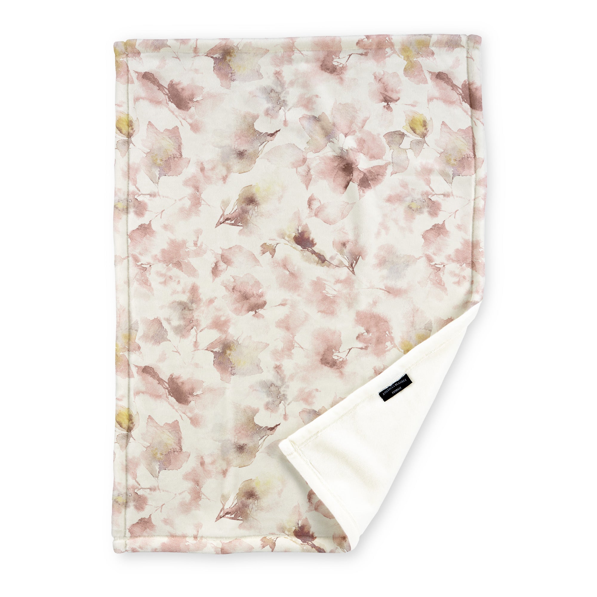 Pink floral online throw